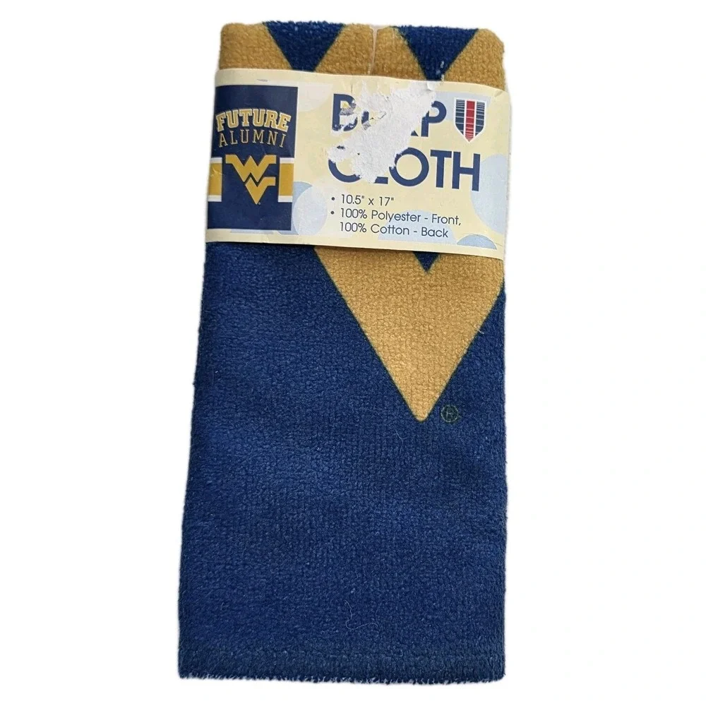 West Virginia Mountaineers Burp Cloth NCAA Infant WV Baby Towel Gift Baby Shower